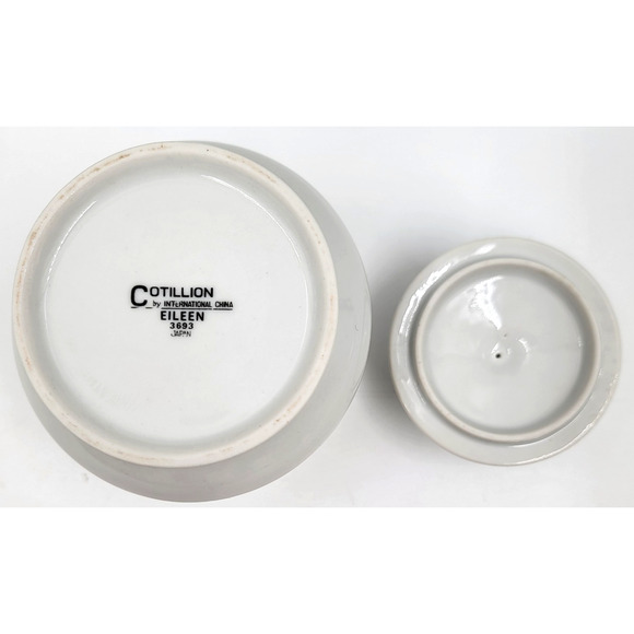 Cotillion Eileen 3693 Sugar Bowl Floral Silver Trim Japan 1960 - 1970's - Picture 9 of 10